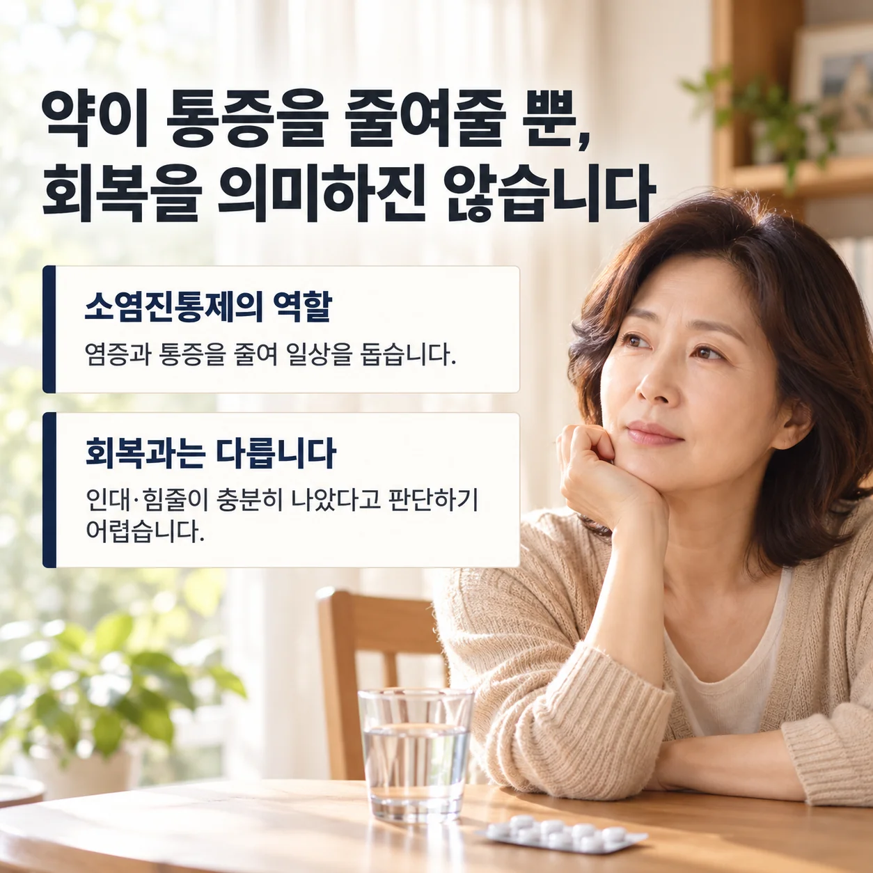 소염진통제의 역할과 회복의 차이