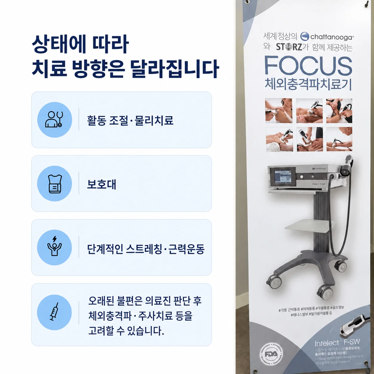 팔꿈치 힘줄 통증의 상태별 치료 선택