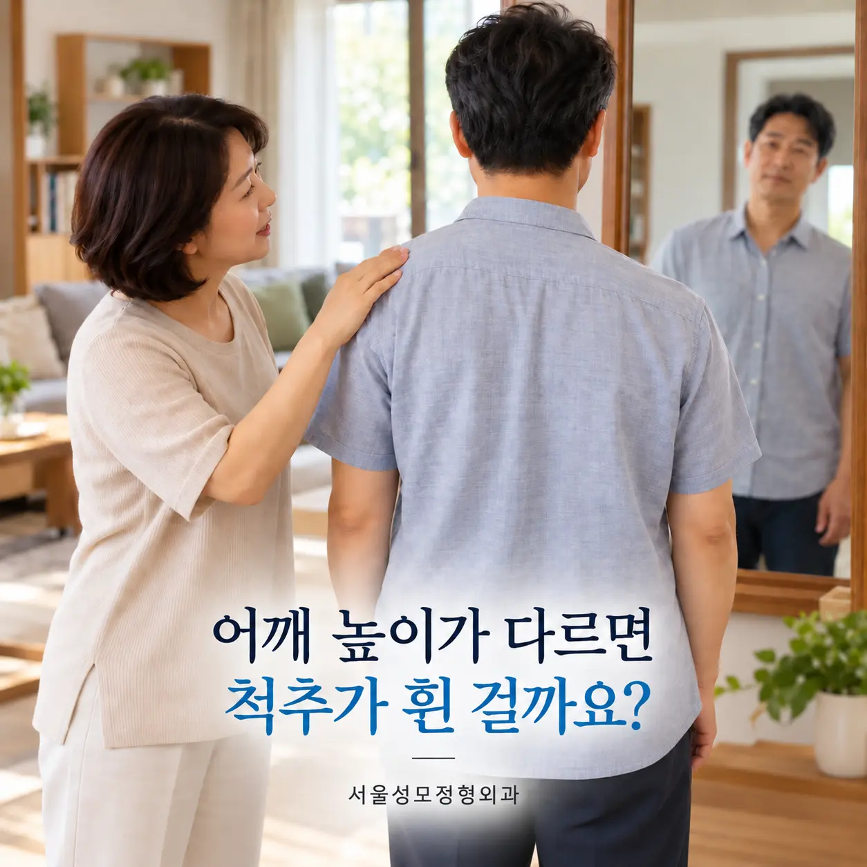 어깨 높이가 다르게 보일 때 척추 상태 확인