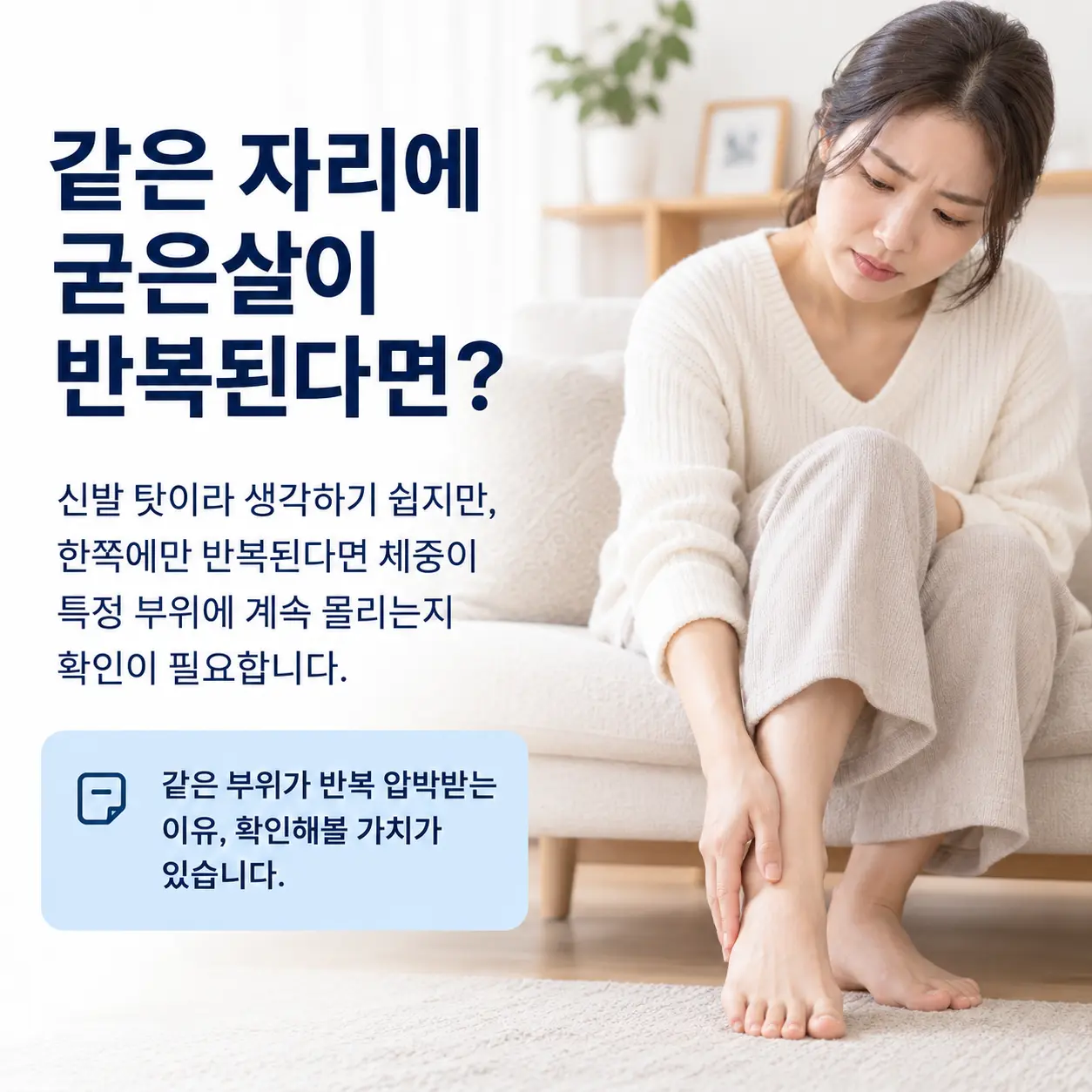 같은 자리에 반복되는 발바닥 굳은살