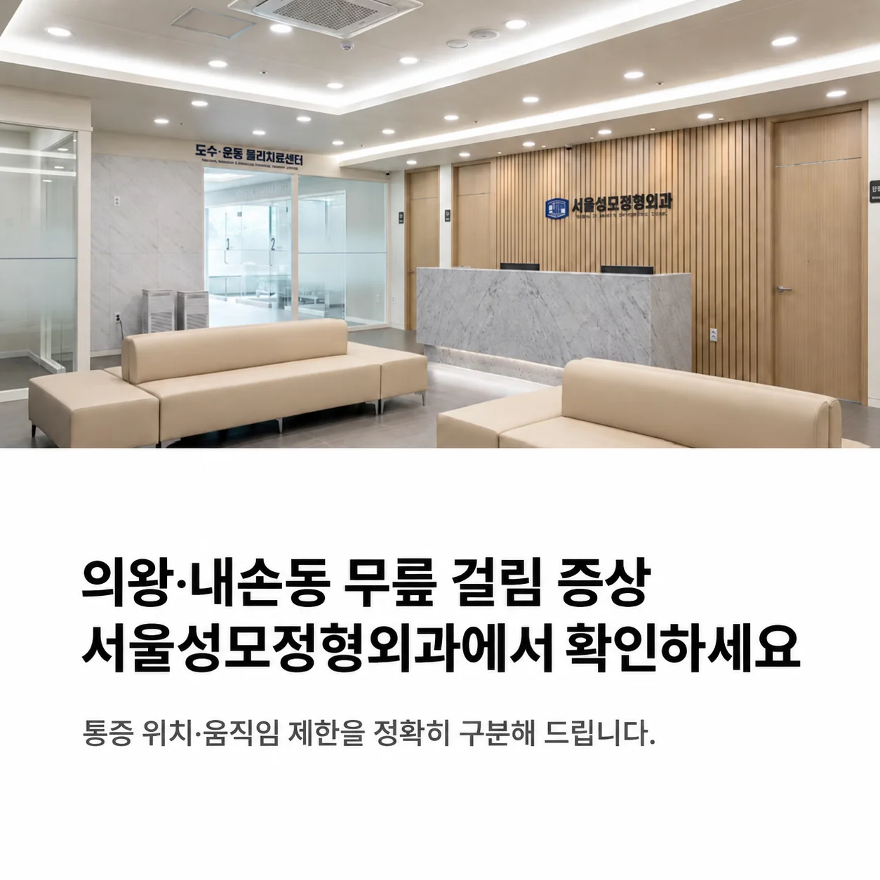 의왕 내손동 서울성모정형외과 내부